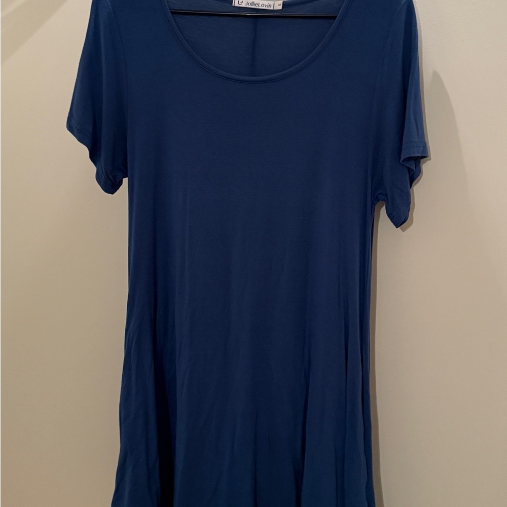 Classic Navy Women's Short Sleeve T-Shirt Dress